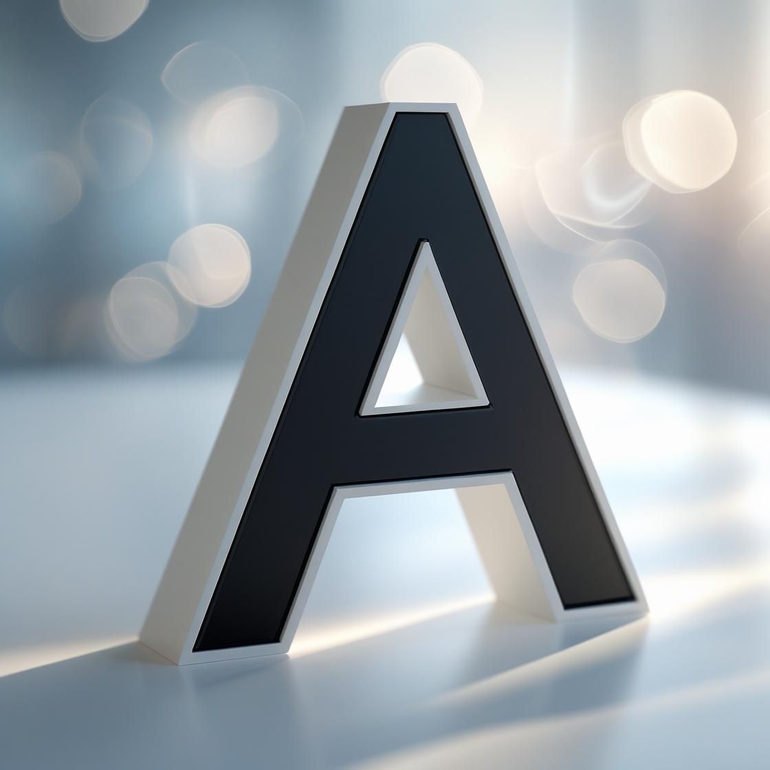 Letra 3D luminosa para decoração
